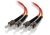 Alogic ST-ST Multi-Mode Duplex LSZH Fibre Cable - 10m, 62.5/125 OM1