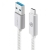 Alogic USB3.1 Type-C (Gen2)(Male) to USB-A (Male) Cable - 1m, Silver - Prime Series