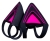 Razer Kitty Ears - Neon PurpleFor Razer Kraken Headset
