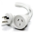 Generic AUS 3-Pin (Male) to 3-Pin (Female) Mains Power Extension Cable - 2m, White - Retail