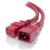 Alogic IEC-C19 (Male) to IEC-C20 (Female) Power Extension Cable - 1m, 15A - Red