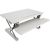 Atdec Sit-to-Stand Workstation - White - Freestanding, Steel Frame, Wood-Based Surface