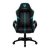 AeroCool ThunderX3 BC1 Series Gaming Chair - Black/Cyan High Density Molding Foam, Curved Cushioned Armrests, Class-3 Hydraulic Gas Lift, Carbon Pattern & Leatherette Design