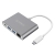 Orico Aluminum Alloy Type-C To RJ45/ Type-C/USB3.0 Adapter - Grey