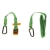 Various Sea to Summit ACTD2 Carabiner Tie Down 3.0M - 2PK - Green