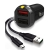 EFM Car Chgr 3.4A Dual USB Rapid Charge W/Reverse Micro USB Cable - To Suit Most Micro USB Devices - Black