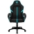 AeroCool BCI Gaming Chair - 360 Degree Swivel Rotation, Adjustable Armrest, Seat And Backrest For Comfort, Sturdy Base, Carbon Fiber Look, Nylon Wheels - Black/Cyan