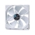 Fractal_Design Dynamic X2 GP-14 Fan - 140x140x25mm Fan, LLS Bearing, 1000rpm, 68.4CFM, 18.9dBA - White Blades, Black Frame