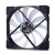 Fractal_Design Venturi HF-14 Fan - 140x140x25mm Fan, LLS Bearing, 1200rpm, 118.2CFM, 26.5dBA - White Blades, Black Corners, Black Frame
