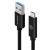 Alogic USB 3.1 USB-C to USB-A Cable - Male to Male - 1m, Midnight Black