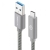 Alogic USB 3.1 USB-C to USB-A Cable - Male to Male - 1m, Space Grey