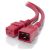 Alogic IEC C19 to IEC C20 Power Extension Cable - Male to Female - 1M, Red