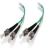Alogic ST-ST 40G/100G Multi Mode Duplex LSZH Fibre Cable - 50/125 OM4 - 2M