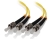 Alogic ST-ST Single Mode Duplex LSZH Fibre Cable - 09/125 OS1 - 2M