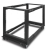 Serveredge 12RU 4 Post Adjustable Server Rack w. Castors - Black