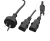 Cabac H3PIECBKYF-1 Y Split 2x IEC Female Cable Power - 2m, Black