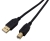 Cabac HUSB2AB5 Cable USB 2.0 A-B - Male to Male - 5m, Gold/Black