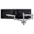 Atdec AWMS-2-D40G-S Dual Monitor Arm Solution - Dynamic Arms, 400mm Post, Grommet Clamp - Silver