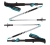Black_Diamond Distance FLZ Trekking Poles - Women's - 125cm, Evergreen Interchangeable, Non-slip EVA Foam Grip Extension, Three-section Foldable Shaft
