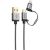 Verbatim Sync & Charge 2 in 1 Micro USB and Lightning Cable - 1.2m - Grey