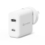 Alogic 2 Port USB-C & USB-A Wall Charger 30W with Power Delivery - (5V/3A, 9V/2A, 12V/1.5A) | USB-A (5V/2.4A) - White