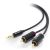 Alogic Premium 1m 3.5mm Stereo Audio to 2 X RCA Stereo Male Cable  (1) Male to (2) Male