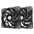 ThermalTake TOUGHFAN 12 High Static Pressure Radiator Fan - 2-Pack - 120x120x25mm, Hydraulic Bearing, 500 ~ 2000RPM, 58.35CFM, 4 Pin PWM