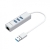 Simplecom CHN420-SL Aluminium 3 Port SuperSpeed USB HUB with Gigabit Ethernet Adapter - Silver