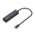 Simplecom CHN421-BK Aluminium USB-C to 3 Port USB HUB with Gigabit Ethernet Adapter - Black