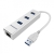 Simplecom CHN410 Aluminium 3 Port USB 3.0 HUB with Gigabit Ethernet Adapter 1000Mbps for PC MAC - Silver