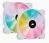 Corsair iCUE SP140 RGB ELITE Performance 140mm White PWM Fan - Dual Fan Kit with Lighting Node CORE 140mmx25mm, Hydraulic Bearing, 300~1200RPM, 68.11CFM, 27dBA