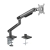 Brateck LDT49-C012-B Single Monitor Premium Slim Aluminum Spring-Assisted Monitor Arm Fix Most 17`-32` Monitor - Up to 9kg per screen VESA 75x75/100x100 - Space Grey