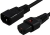 IEC_Lock IEC LOCK Power Cable IEC-C14(M) to IEC-C13(F) - 50cm, Black