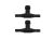 Aquabuy 2 x Air line taps In Line - Air line control valves - Black