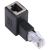 Microtech RJ45 Male to Female Converter 90 Degrees (Horizontal) Extension Adapter for Cat5 Cat6 LAN Ethernet Network Cable