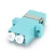 Serveredge LC Female to LC Female Multi Mode Duplex OM4 Fibre Adaptor - Aqua