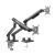 Brateck LDT49-C024-B Dual Monitor Premium Slim Aluminum Spring-Assisted Monitor Arm - Fit Most 17