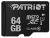 Patriot 64GB LX Series Class 10 Micro SDHC & UHS-I Flash Card 80MBs/s Read, 10MB/s Write