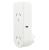 Brilliant Smart WiFi Double Plug with USB-A and USB-C Chargers - White