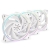 In-Win Sirius Pure ASP120 Fan - White, 3-Pack 120mm Fan, PBT, PC, PWM 500~1800 RPM, 50CFM, Addressable RGB, Sleeve Bearing