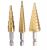 Mead_Tools 1/4`` (6.35mm) Hexagon  Shank Step Drill - 3pc