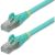 StarTech.com 1m CAT6a Ethernet Cable, Aqua Low Smoke Zero Halogen (LSZH) 10 GbE 100W PoE S/FTP Snagless RJ-45 Network Patch Cord