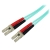 Startech Fiber Optic Cable - 10 Gb Aqua - Multimode Duplex 50/125 - LSZH - LC/LC - 10 m~10m (30ft) LC/UPC to LC/UPC OM3 Multimode Fiber Optic Cable, Full Duplex 50/125 µm Zipcord Fiber, 100G Networks