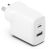 Cygnett PowerPlus 32W Dual Port (20W USB-C + 12W USB-A) PD Fast Wall Charger - White (CY4772PDWCH)