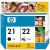 HP CC630AA #21/#22 Ink Cartridge Combo Pack - Black + Tri-Colour - For HP Deskjet D2480/F2180/F2280/F380/F4185/Officejet 4355/PSC 1410 Printer