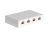 Cabac Surface Mount Box, CAT5e RJ45 8P8C - Four Way, White