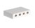 Cabac Surface Mount Box, CAT6 RJ45 8P8C - Four Way, White