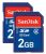 SanDisk 2GB Standard SD Card - Class 2 - Dual Pack